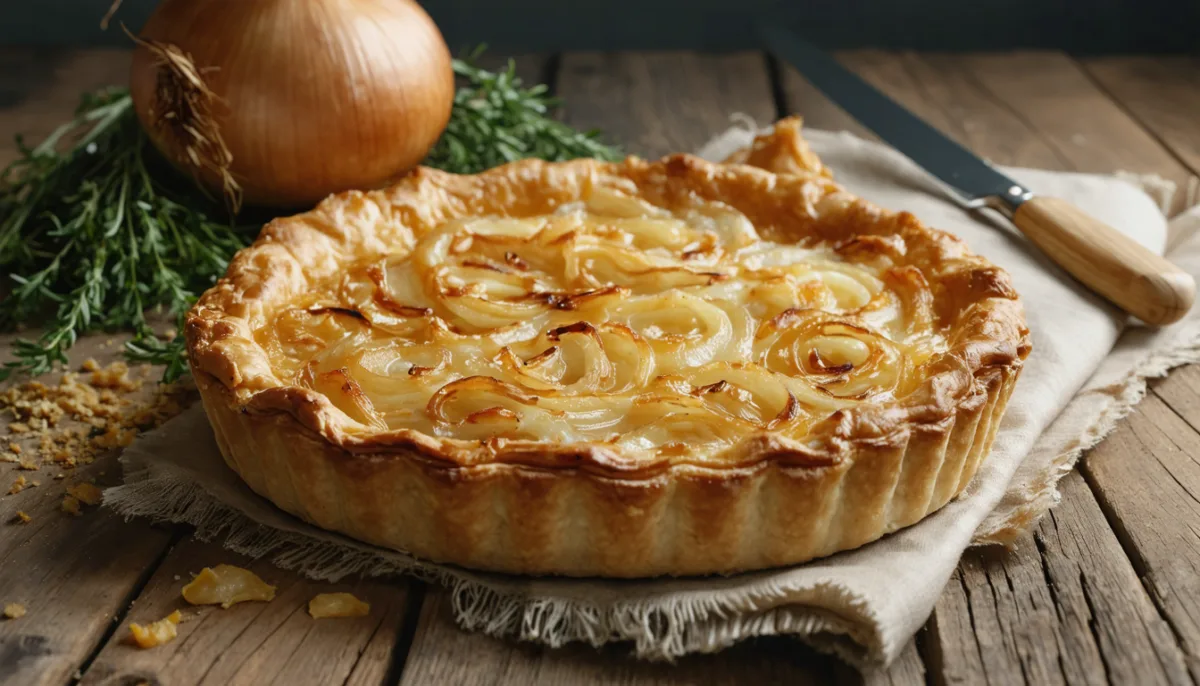 découvrez ma recette ultra simple et savoureuse de la tarte à l’oignon, fondante et gourmande, qui séduira tous les amateurs de bonnes saveurs.