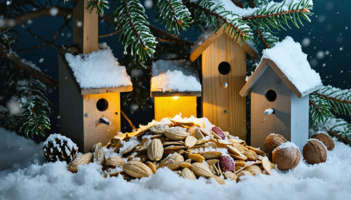 découvrez l'aliment essentiel qui aide les oiseaux à survivre en hiver, tout en profitant de nichoirs éclairés pour les protéger efficacement.