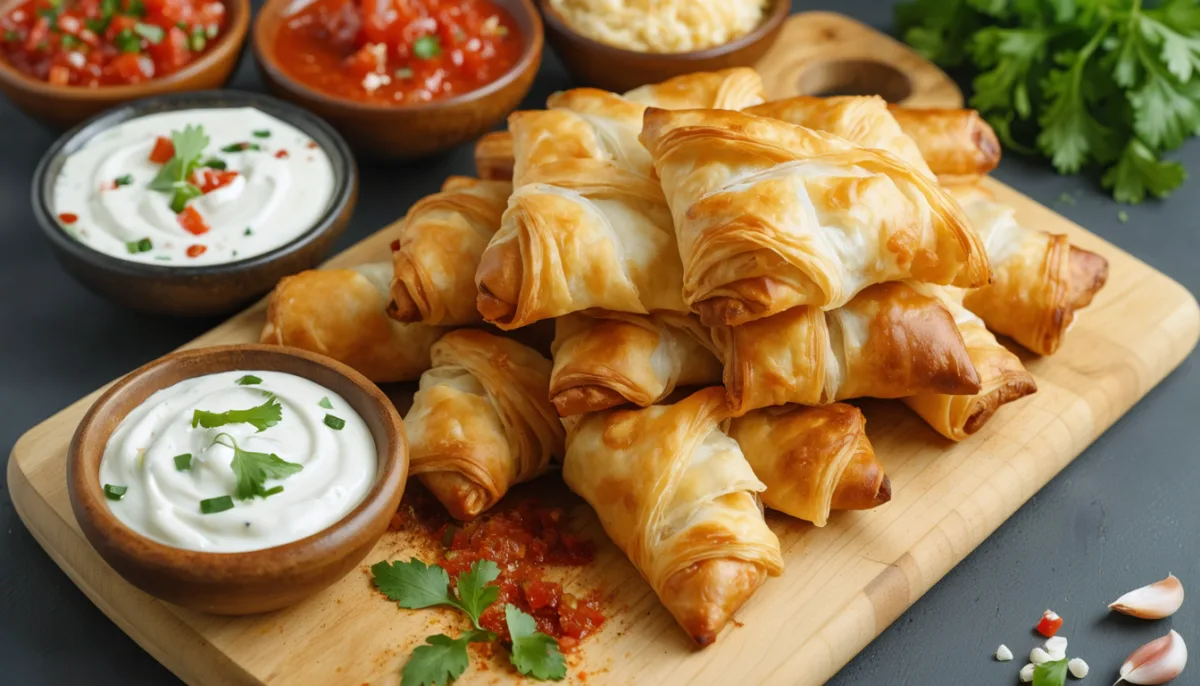 découvrez ma recette express et gourmande de roulés croustillants à la pâte filo, parfaits pour un apéro réussi en un éclair. facile et rapide à préparer, ils raviront vos invités !