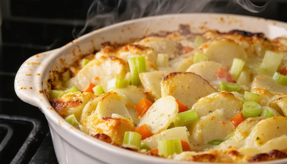 découvrez notre recette facile et savoureuse de gratin fondant aux pommes de terre, poireaux et carottes, parfaite pour des repas quotidiens dorés et réconfortants.