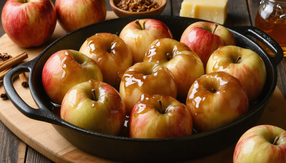 découvrez notre recette facile et rapide de pommes rôties irrésistibles, savoureuses et préparées en seulement 4 ingrédients. parfait pour un dessert gourmand et naturel.