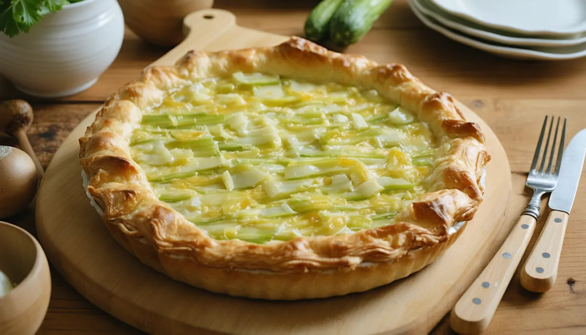 découvrez notre tarte rustique aux poireaux et comté, une recette savoureuse et facile qui séduit toute la famille, même les enfants !