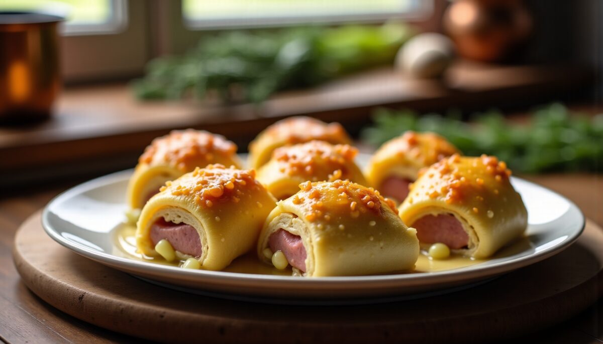 "Mystère des rouleaux gratinés : ce secret poireaux-jambon enchante les dîners familiaux"
